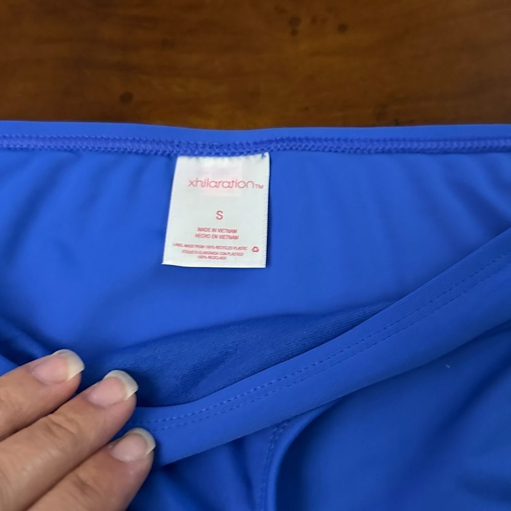 Xhilaration Blue Bikini Bottom Mid Coverage NWT Size Small - Picture 8 of 9